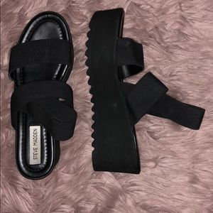 Steve Madden black platform shoes